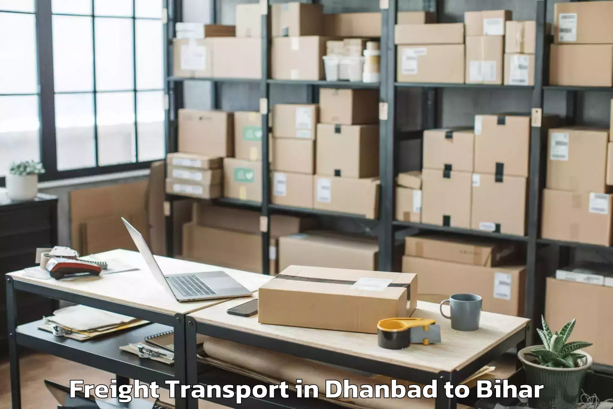 Discover Dhanbad to Charaut Freight Transport